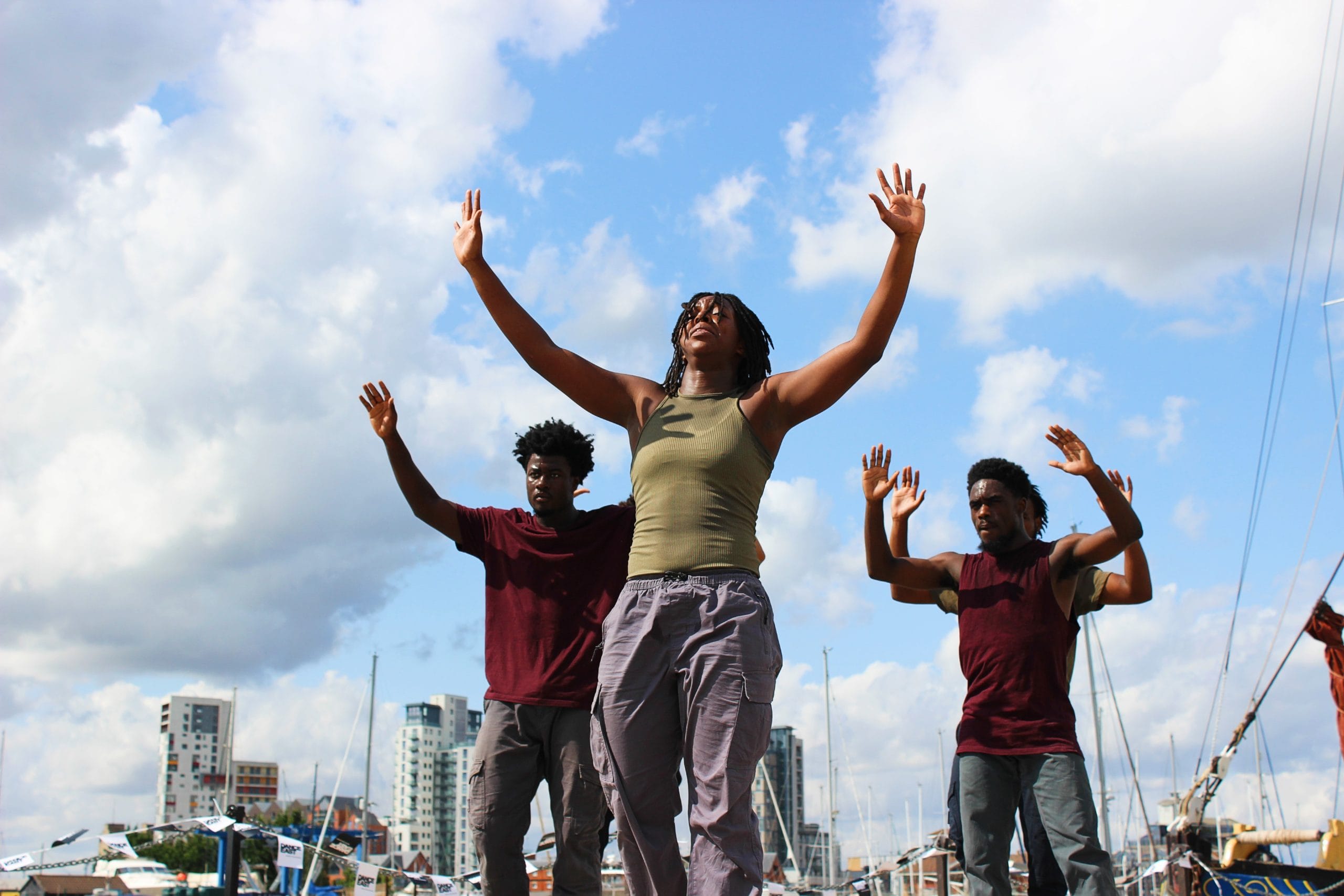 Performers at Waterfront Dance Day Ipswich with DanceEast